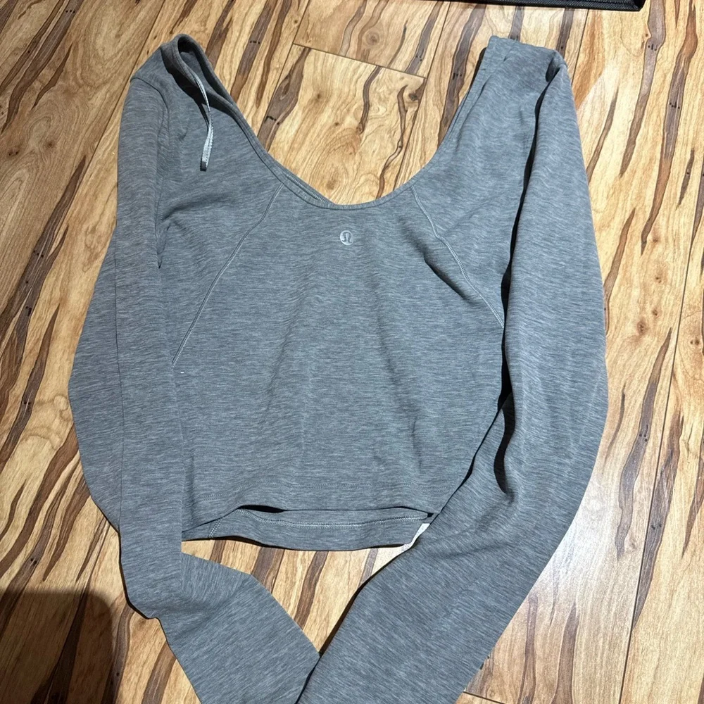 Lululemon Athletica Gray Long Sleeve Top - Picture 2 of 2
